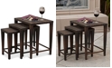 Noble House Aldin Set of 3 Outdoor Wicker Nested Tables